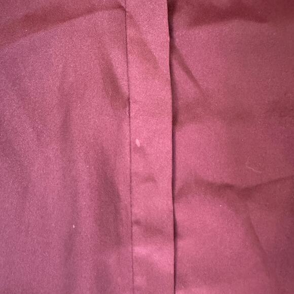 J.Crew Sleeveless Blouse WMNS 00 Dark Maroon Hidden Placket Button Up Collared - Picture 4 of 7